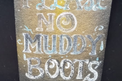 Sign on pub door