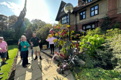 Walking in the garden