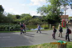 Walkers on the road
